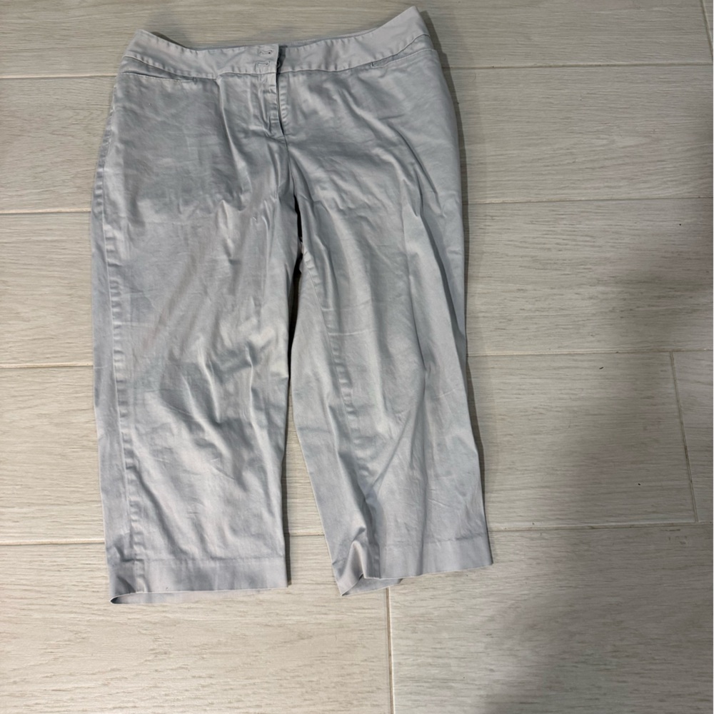 Lane Bryant Light Gray Chinos Capris
